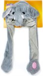 Хлоп-Ушки Слон шапка детская с поднимающимися ушками 1TOY Т17631