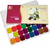 Краски акварельные Люкс 24 цвета без кисти Луч