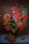 Букет роз Картина с алмазными стразами на холсте Color Kit CK079