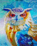 Мудрый филин Картина с алмазными стразами на холсте Color Kit CKC035