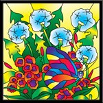 Одуванчики картина витраж красками на стекле Color Kit HL005