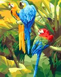 Три попугая Картина по номерам Color Kit CG477