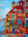 Вилла у моря алмазная картина-раскраска Color Kit RA018