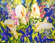 Каллы и ирисы алмазная картина-раскраска Color Kit RA022