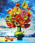 Снежные маки алмазная картина-раскраска Color Kit RA024