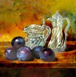 Натюрморт со сливами алмазная картина-раскраска Color Kit RF006