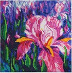 Лиловые ирисы Картина с алмазными стразами на холсте Color Kit KDK003