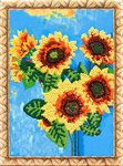 Подсолнухи картина из пайеток на холсте Color Kit CME013