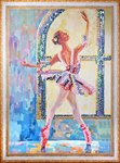 Балерина картина из пайеток на холсте Color Kit CME015