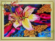 Золотая лилия Алмазная картина с фигурными стразами Color Kit FM002