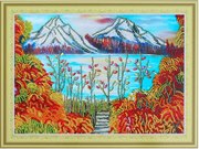 Горы в золоте Алмазная картина с фигурными стразами Color Kit FM004