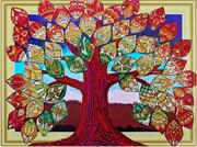 Дерево счастья Алмазная картина с фигурными стразами Color Kit FM005