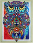 Рубиновая сова Алмазная картина с фигурными стразами Color Kit FM009