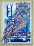 Сова-хранительница Алмазная картина с фигурными стразами Color Kit FM013