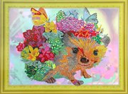 Весенний еж Алмазная картина с фигурными стразами Color Kit FM017