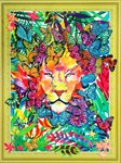 Лев в бабочках Алмазная картина с фигурными стразами Color Kit FM018