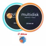 Мультидиск FYLE Mini 30 см (бадминтон и фрисби), оранжевый и голубой Street Hit