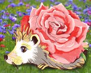 Розовый еж Картина с алмазными стразами Color Kit M026