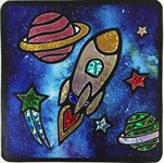 Ракета аппликация цветной фольгой Color Kit MH006