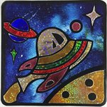 Летающая тарелка аппликация цветной фольгой Color Kit MH009