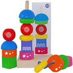 Пирамидка Геометрическая фантазия Краснокамская игрушка ПИР-20/12