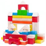 Строим сами Деревянный конструктор 66 элементов Краснокамская игрушка НСК05