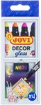 Мелки восковые для стекла Decor Neon 4 цвета JOVI 1904N