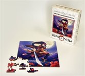 Мечи и розы Фигурный деревянный пазл 70 деталей Нескучные Игры 8225