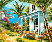 Райский уголок Картина по номерам на холсте ФРЕЯ