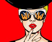 Роковая красотка. Поп-арт Картина по номерам на холсте ФРЕЯ PNB/R1-139