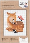 Олененок с бабочкой набор для вышивания Klart 8-331