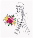 Девушка с букетом набор для вышивания PANNA JK-2172