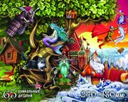 Лукоморье Фигурный деревянный пазл 65 деталей Нескучные Игры 8234