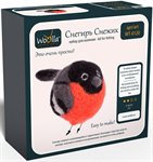Валяние из шерсти Снегирь Снежик Набор для творчества Woolla WT-0120