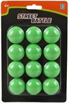 Мягкие шарики для игрушечного оружия Street Battle 12 шт. 3,4 см зеленые 1TOY Т13650
