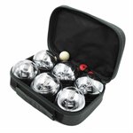 Петанк набор шаров 6 шт. для игры Боча серебряные Fyle 207-201