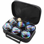 Петанк набор шаров 6 шт. для игры Боча радужные  Fyle 207-206