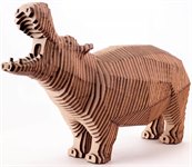 Бегемот деревянный конструктор с набором карандашей UNIWOOD