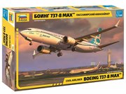 Боинг 737-8 MAX Пассажирский авиалайнер Сборная модель самолета 1/144 Звезда 7026