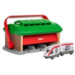 BRIO Депо-переноска с поездом и вагоном для деревянной железной дороги БРИО 33474