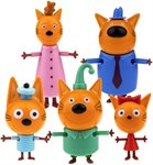 Три кота игровой набор 5 персонажей 1TOY Т17172