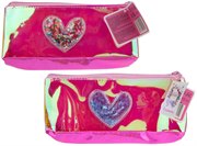 Косметичка детская Lukky голографическая с аппликацией в форме сердца с блестками 1 шт. Т18081