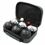 Петанк набор шаров 6 шт. для игры Боча стальной-черный Fyle 207-204