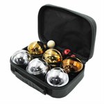 Петанк набор шаров 6 шт. для игры Боча стальной-золотой Fyle 207-205