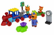 Три Кота Путешествие на поезде конструктор 1TOY Т19757