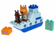 Три Кота Коржик на корабле конструктор 1TOY Т19755