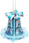 Колокольчик новогодний из пайеток голубой Волшебная мастерская ШП-28