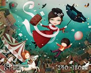 Мэри Поппинс Фигурный деревянный пазл 81 деталь Нескучные Игры 8280
