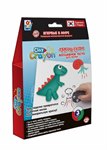 Clay Crayon Набор тесто-мелков "Динозавр" (3 цвета по 30 гр) Т19012 1Toy Art