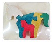 Лошадка фигурки-пазлы цветные для малышей 5 деталей Freeze Light